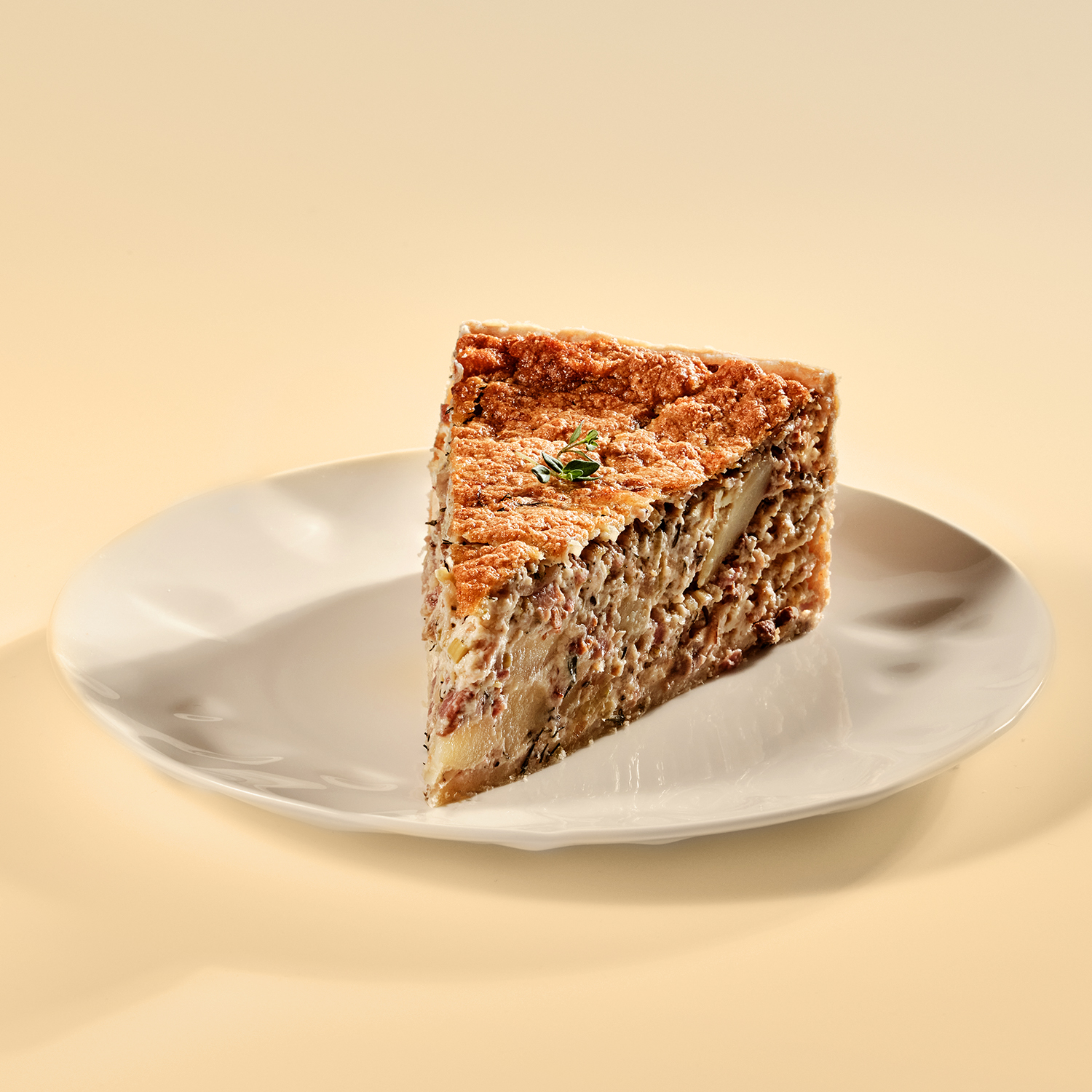 Quiche z kurkami, boczkiem i ziemniakami